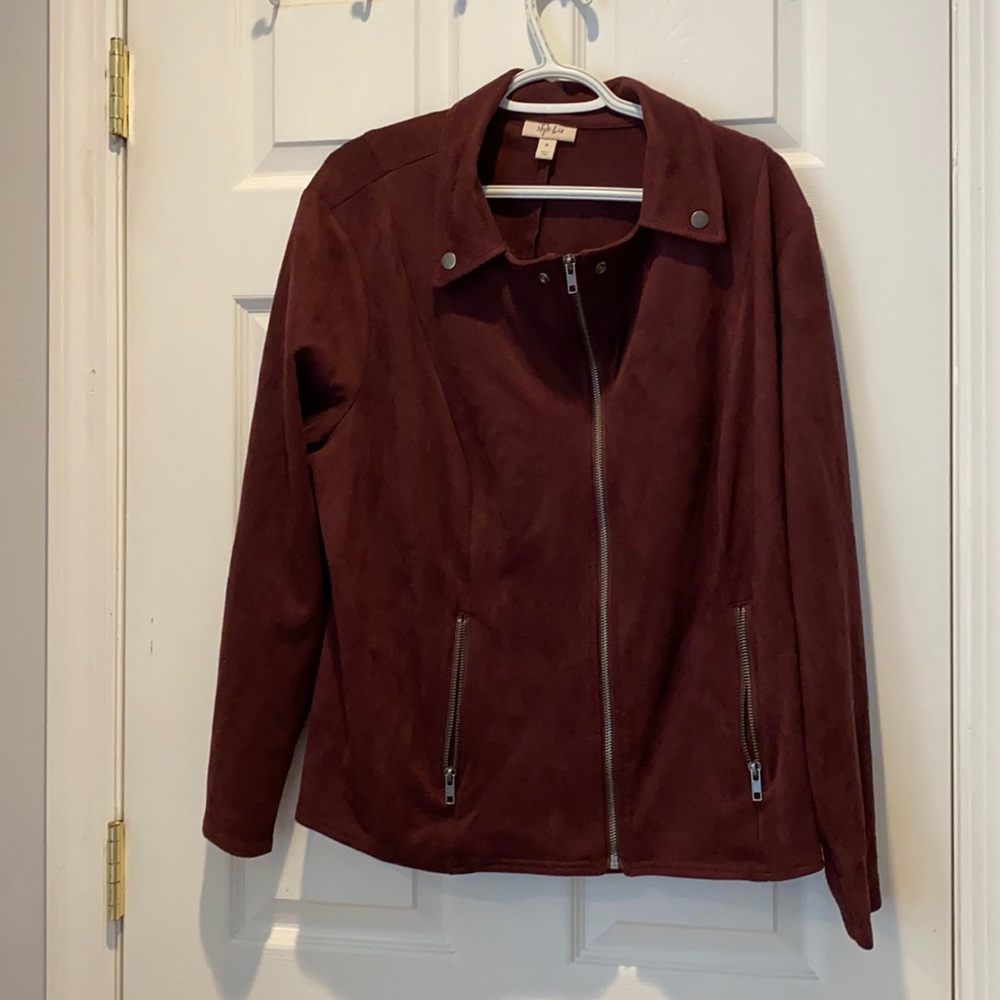 NWOT plus size faux suede jacket